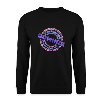 Dominik - Unisex Pullover - Schwarz - Vorne - Alina (178cm) & Michal (187cm)