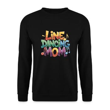 Mama tanzt Line Dance Line Dancing Mom - Unisex Sweatshirt - black - Front - Alina (178cm) & Michal (187cm)
