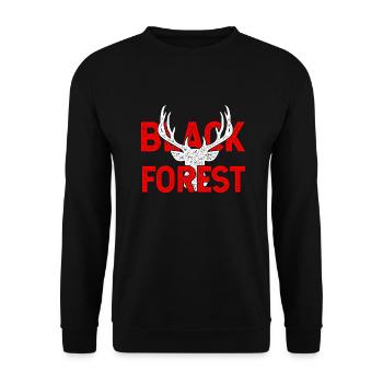 Black Forest for Black Shirts - Unisex Pullover - Schwarz - Vorne - Alina (178cm) & Michal (187cm)