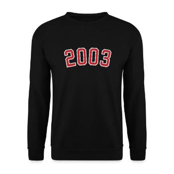 Year of birth sport 2003 - Unisex Sweatshirt - black - Front - Alina (178cm) & Michal (187cm)