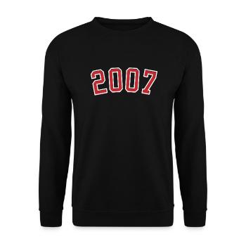 Year of birth sport 2007 - Unisex Sweatshirt - black - Front - Alina (178cm) & Michal (187cm)