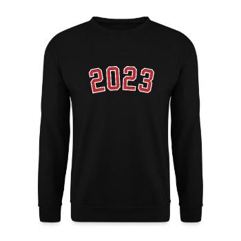 Sport Birth Year 2023 - Unisex Sweatshirt - black - Front - Alina (178cm) & Michal (187cm)