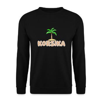 Korsika - Unisex Pullover - Schwarz - Vorne - Alina (178cm) & Michal (187cm)