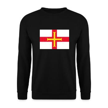Guernsey - Unisex Sweatshirt - black - Front - Alina (178cm) & Michal (187cm)
