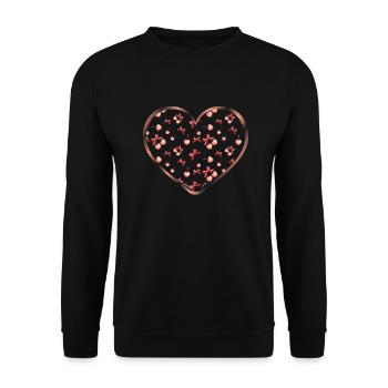 Coquette Cherries: Love in Every Detail - Unisex Sweatshirt - black - Front - Alina (178cm) & Michal (187cm)