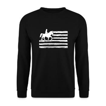 Cheval - Sweat-shirt Unisexe - noir - Devant - Alina (178cm) & Michal (187cm)