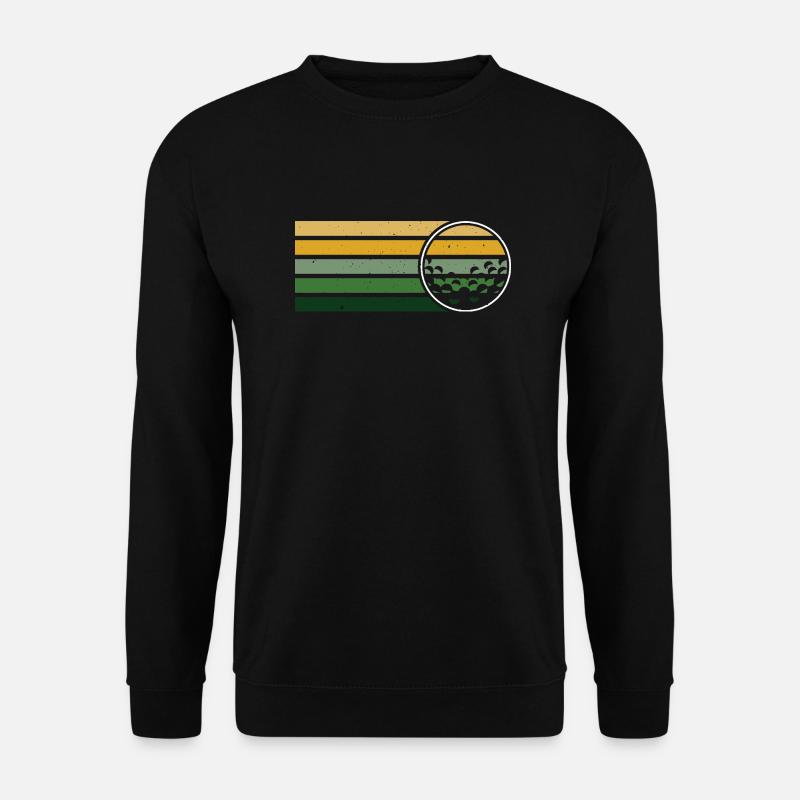 Golfspieler Golf Geschenk Golfschläger Retro - Unisex Pullover - Schwarz