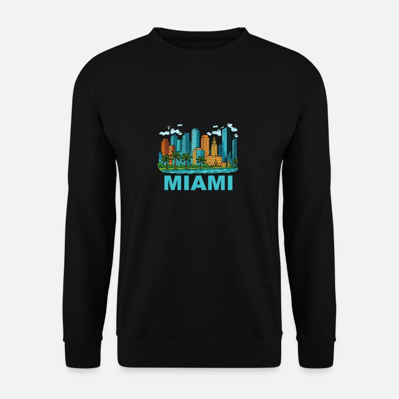 miami stadt - Unisex Pullover - Schwarz