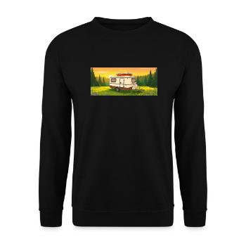 Eriba Pan quer - Unisex Pullover - Schwarz - Vorne - Alina (178cm) & Michal (187cm)