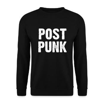 Post Punk logo - Unisex Sweatshirt - black - Front - Alina (178cm) & Michal (187cm)