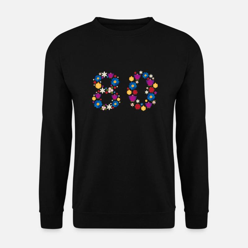 Flowers 80 - Unisex Pullover - Schwarz