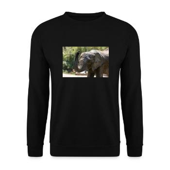 Ich habe ein dickes Fell - Unisex Pullover - Schwarz - Vorne - Alina (178cm) & Michal (187cm)