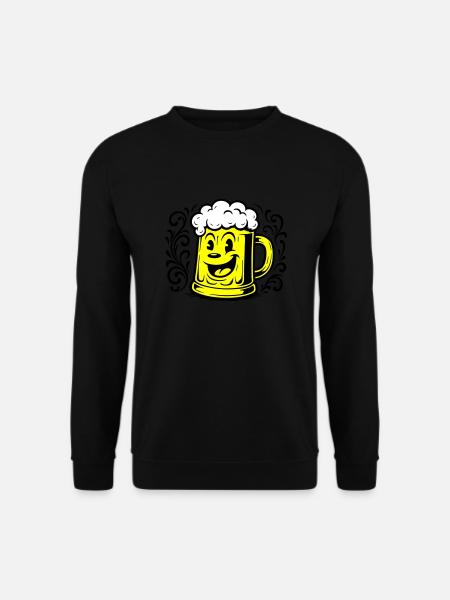 Beer Funny Comic - Unisex Sweatshirt - black