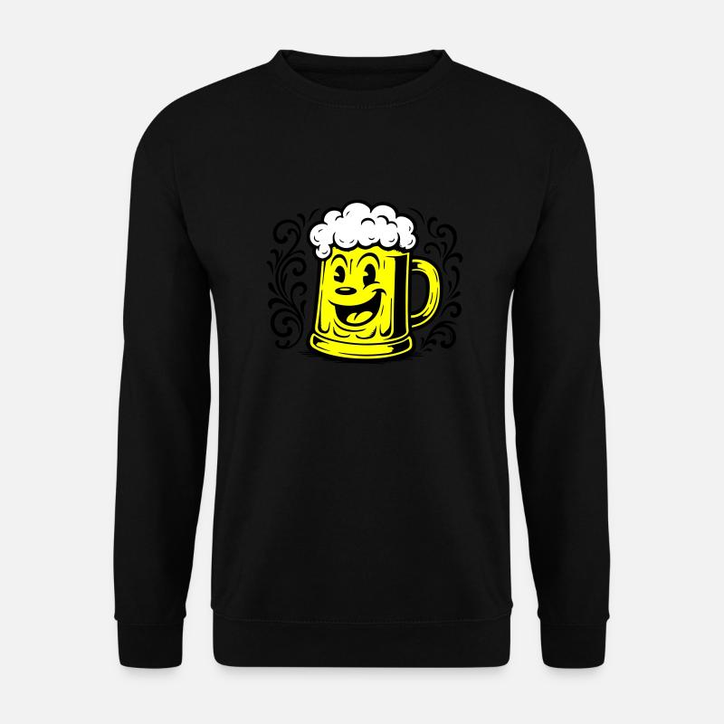 Bier Lustig Comic - Unisex Pullover - Schwarz