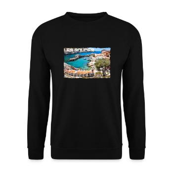 LES GOUDES - Sweat-shirt Unisexe - noir - Devant - Alina (178cm) & Michal (187cm)