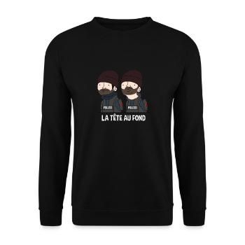 La tête au fond ! - Sweat-shirt Unisexe - noir - Devant - Alina (178cm) & Michal (187cm)