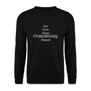 E. D. S. Chatzämüsig. R.2 - Unisex Pullover - Schwarz - Vorne - Alina (178cm) & Michal (187cm)