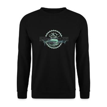 sharisland-sharkshirt - Sweat-shirt Unisexe - noir - Devant - Alina (178cm) & Michal (187cm)