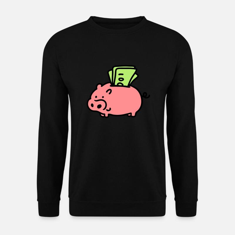 Sparschwein - Scheine 3 - Unisex Pullover - Schwarz