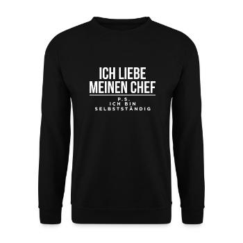 Chef-Design - Unisex Pullover - Schwarz - Vorne - Alina (178cm) & Michal (187cm)