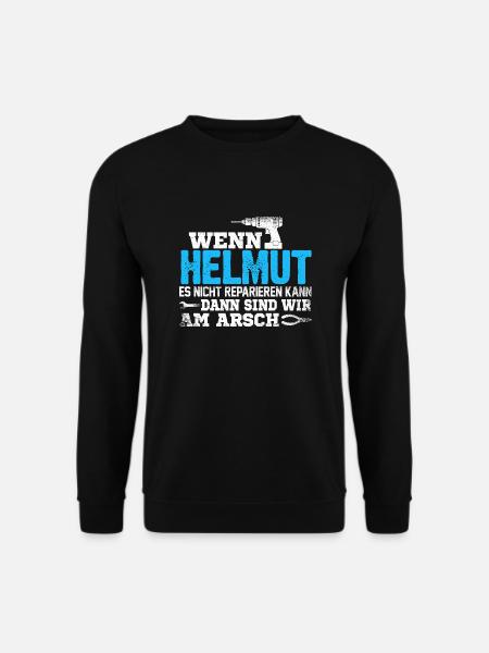 HELMUT - kann es reparieren - Unisex Pullover - Schwarz
