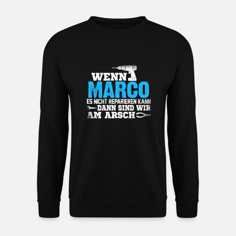 MARCO - kann es reparieren - Unisex Pullover - Schwarz