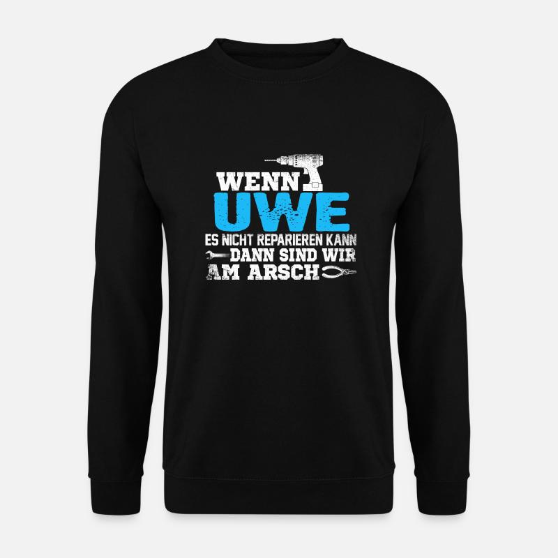 UWE - kann es reparieren - Unisex Pullover - Schwarz