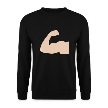 Arm 1 - Unisex Pullover - Schwarz - Vorne - Alina (178cm) & Michal (187cm)