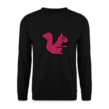 squirrel - Unisex Pullover - Schwarz - Vorne - Alina (178cm) & Michal (187cm)