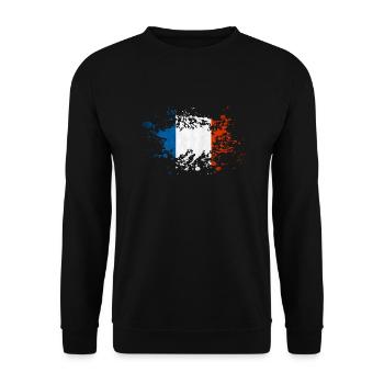 france eclaboussure - Sweat-shirt Unisexe - noir - Devant - Alina (178cm) & Michal (187cm)