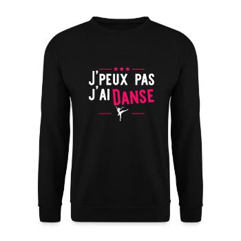 J'ai danse t-shirt humour - Sweat-shirt Unisexe - noir - Devant - Alina (178cm) & Michal (187cm)
