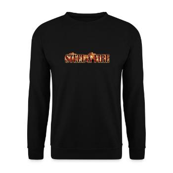 Steel and Fire - Unisex Pullover - Schwarz - Vorne - Alina (178cm) & Michal (187cm)
