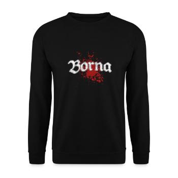 Borna - Unisex Sweatshirt - black - Front - Alina (178cm) & Michal (187cm)