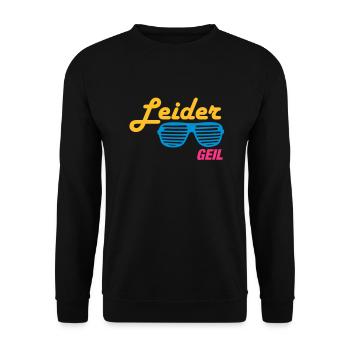 Leider Geil - Unisex Pullover - Schwarz - Vorne - Alina (178cm) & Michal (187cm)