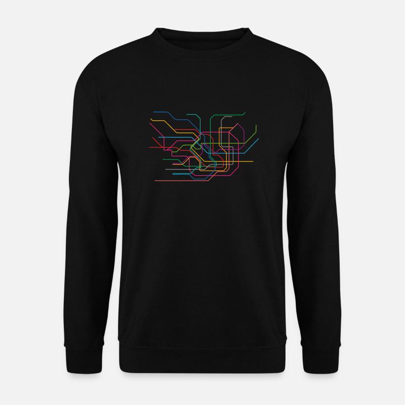 Tokyo Subway Map - Unisex Pullover - Schwarz