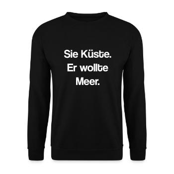 Brandung - Unisex Pullover - Schwarz - Vorne - Alina (178cm) & Michal (187cm)