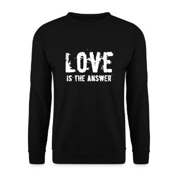 L'amour est la réponse - Sweat-shirt Unisexe - noir - Devant - Alina (178cm) & Michal (187cm)