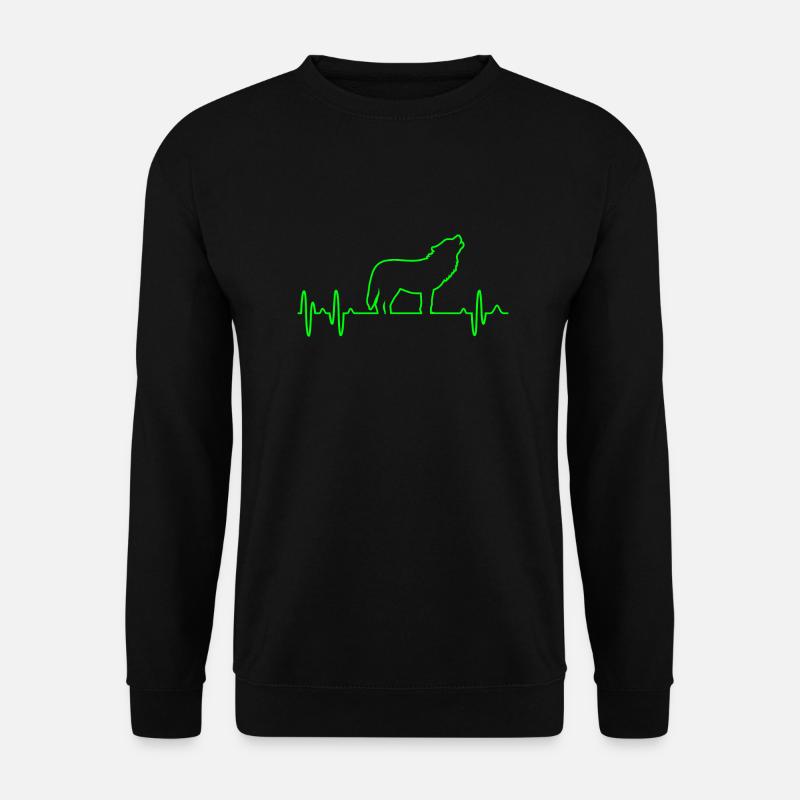 Wolf heartbeat - Unisex Sweatshirt - black