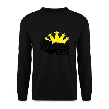 QUEEN Mama Krone 2C - Unisex Pullover - Schwarz - Vorne - Alina (178cm) & Michal (187cm)