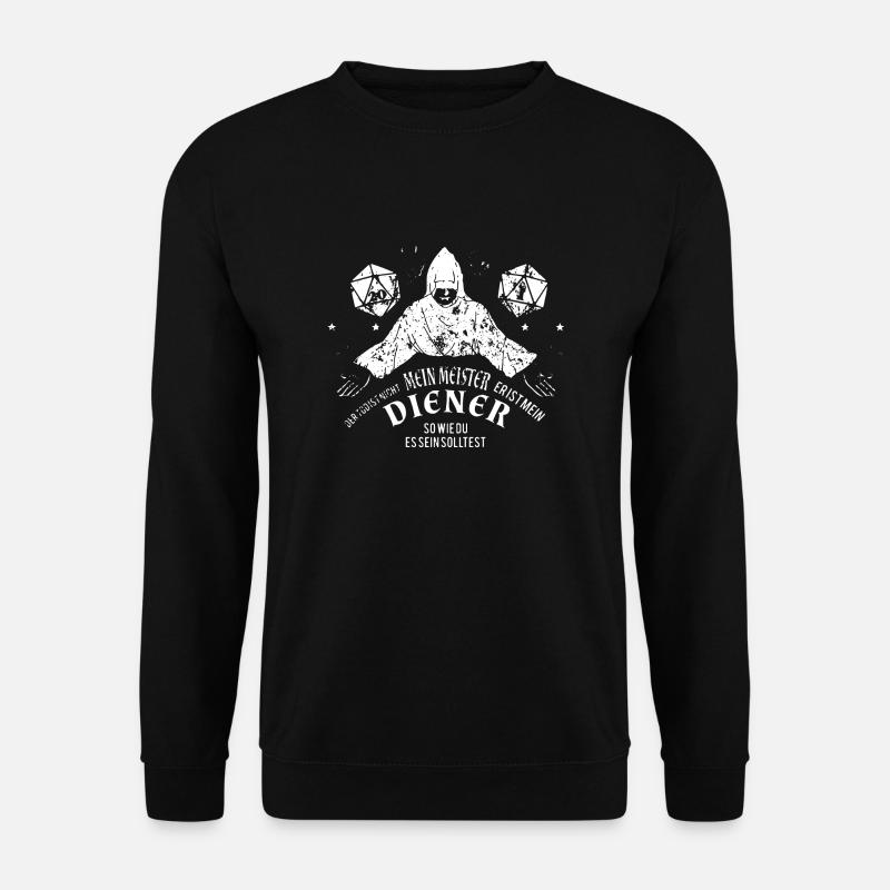 pen and paper der Tod ist mein Diener Spruch - Unisex Pullover - Schwarz