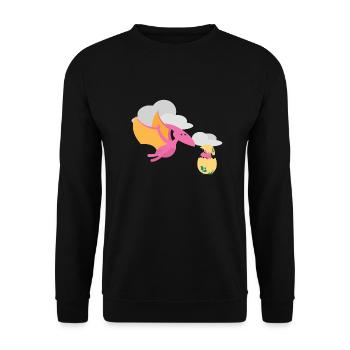 Dinosaure ptérosaure - Sweat-shirt Unisexe - noir - Devant - Alina (178cm) & Michal (187cm)