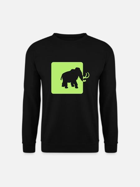 mammut eiszeit vergangenheit logo - Unisex Pullover - Schwarz