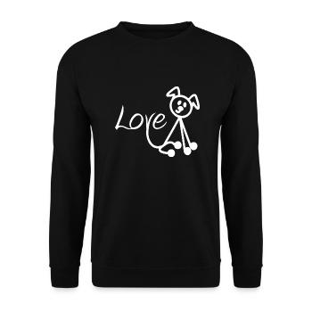 Amour des chiens - Sweat-shirt Unisexe - noir - Devant - Alina (178cm) & Michal (187cm)