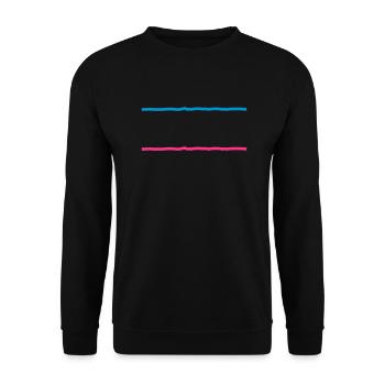 2 lines - Unisex Sweatshirt - black - Front - Alina (178cm) & Michal (187cm)