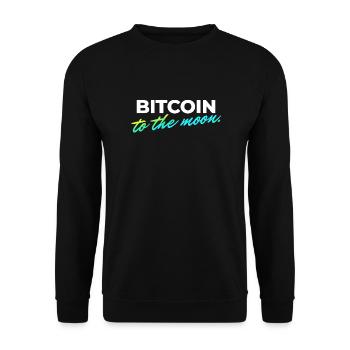 bitcoin à la lune - Sweat-shirt Unisexe - noir - Devant - Alina (178cm) & Michal (187cm)