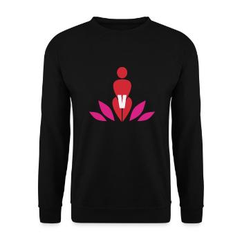 obr Blume - Unisex Pullover - Schwarz - Vorne - Alina (178cm) & Michal (187cm)