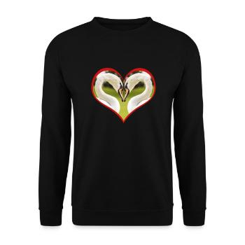 Swans in the heart - Unisex Sweatshirt - black - Front - Alina (178cm) & Michal (187cm)