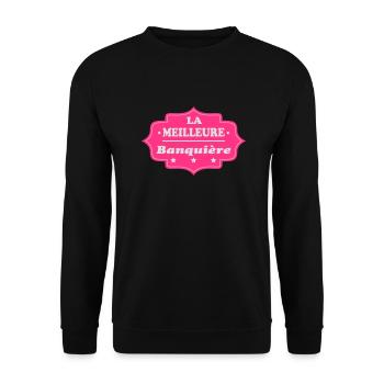 La meilleure banquière 111 - Unisex Pullover - Schwarz - Vorne - Alina (178cm) & Michal (187cm)