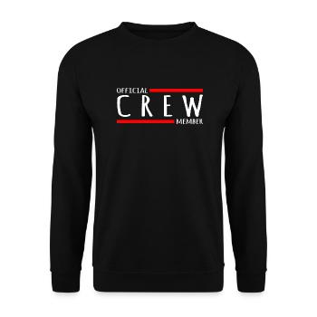 Crew Shirt Officiel Membre Ligne Shirt Cadeau - Sweat-shirt Unisexe - noir - Devant - Alina (178cm) & Michal (187cm)