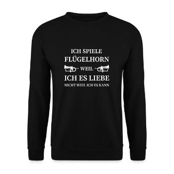 Flugelhorn, Cor, Hornist, Cadeau, Joueur - Sweat-shirt Unisexe - noir - Devant - Alina (178cm) & Michal (187cm)